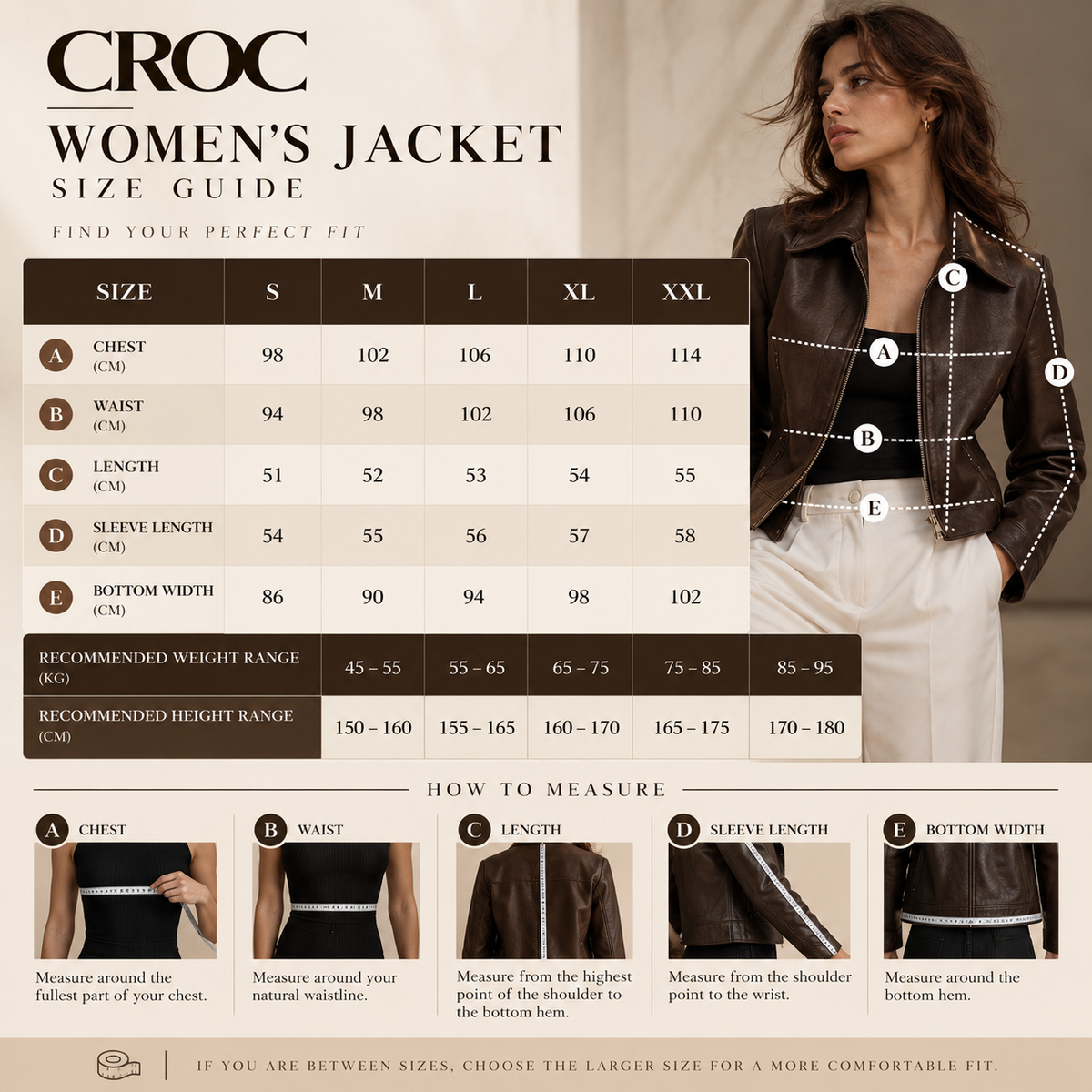The Léonie Leather Jacket — Cognac Brown