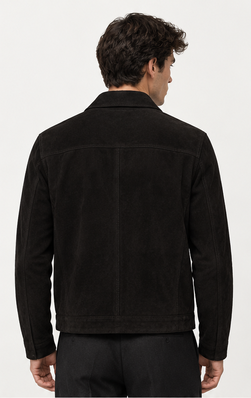 Midnight Black — Genuine Suede Leather