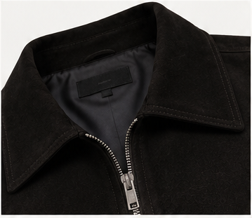 Midnight Black — Genuine Suede Leather