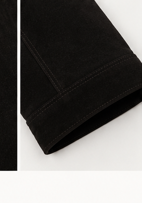 Midnight Black — Genuine Suede Leather