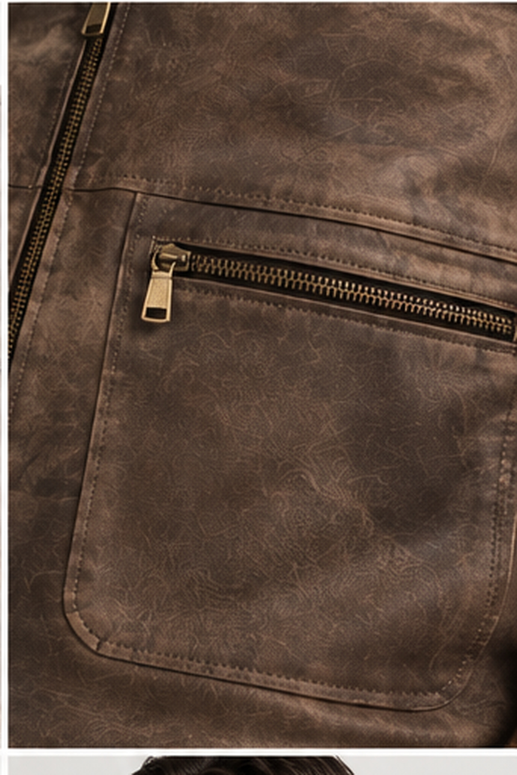 The Bastien Leather Vest — Vintage Brown