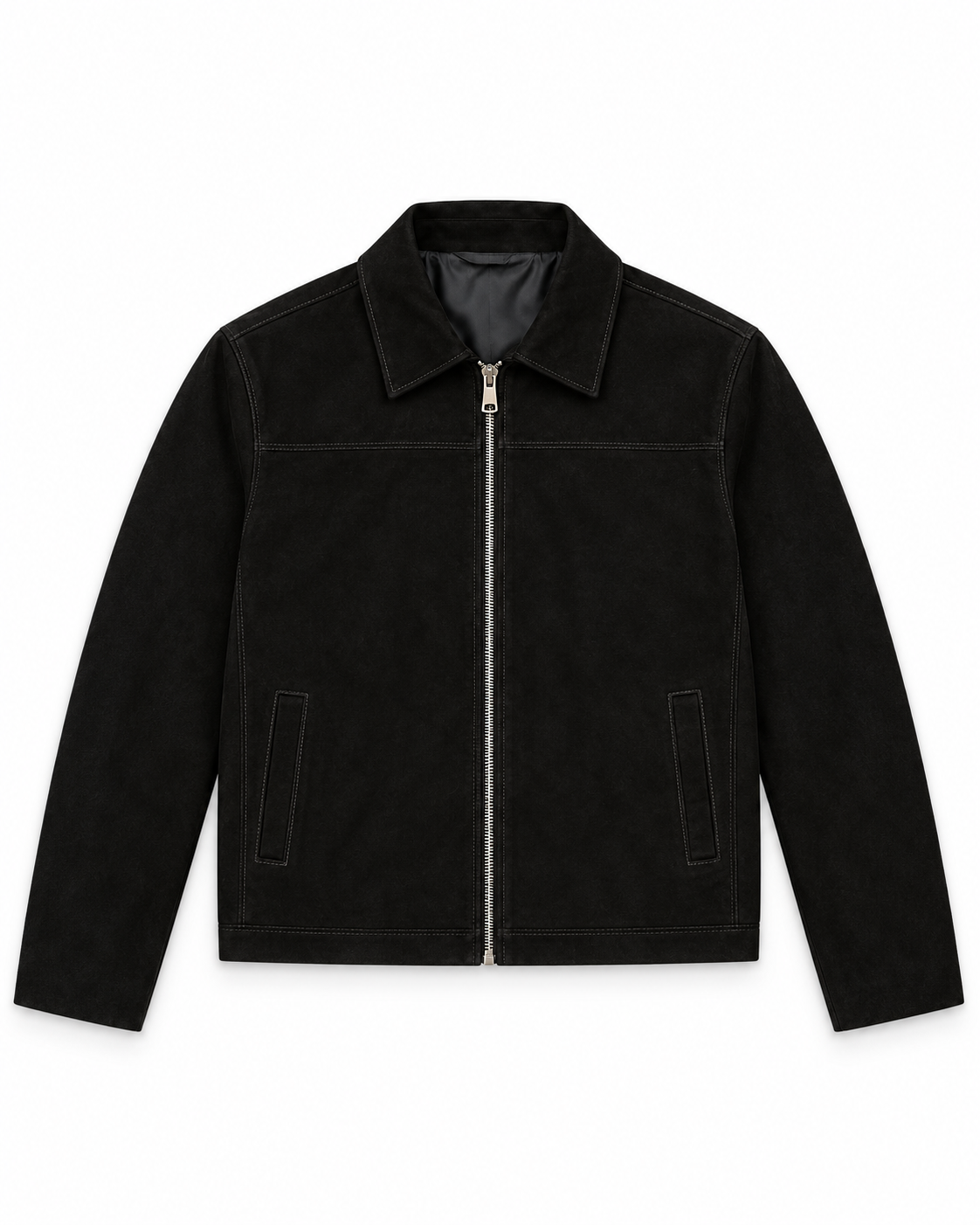 Midnight Black — Genuine Suede Leather