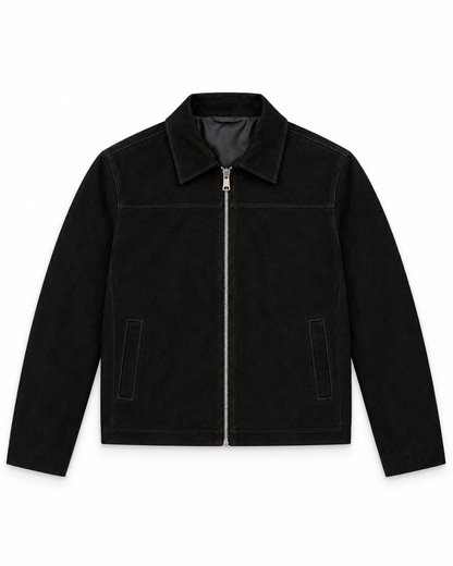Midnight Black — Genuine Suede Leather