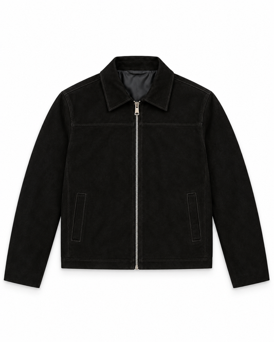 Midnight Black — Genuine Suede Leather