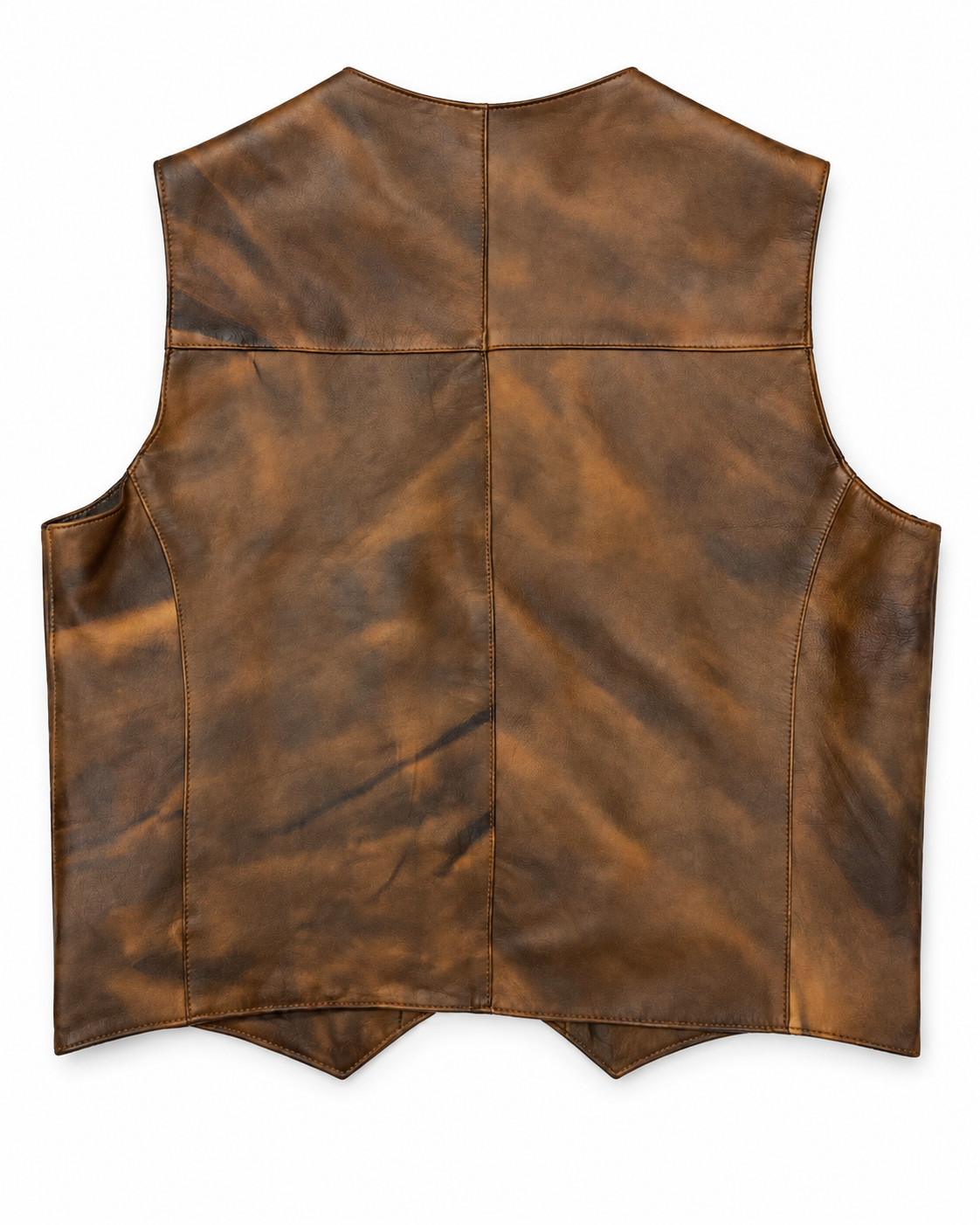 The Étienne Leather Waistcoat — Vintage Cognac