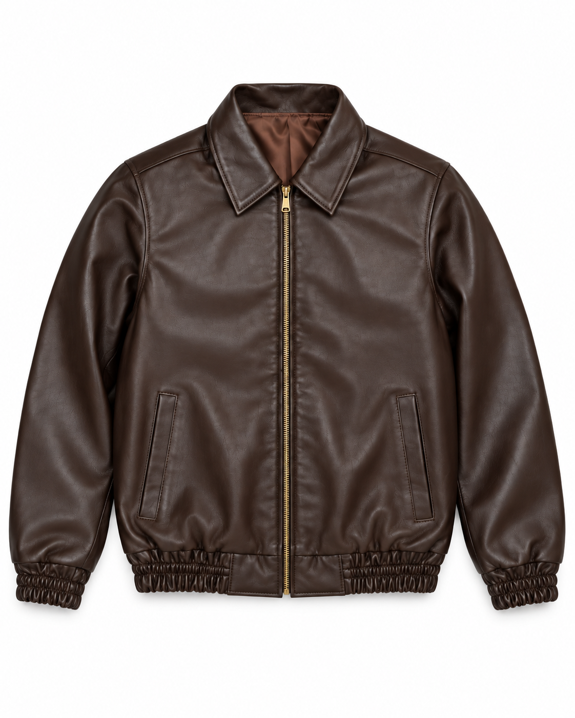 The Laurent Leather Blouson — Espresso Brown