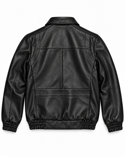 The Laurent Leather Blouson — Black