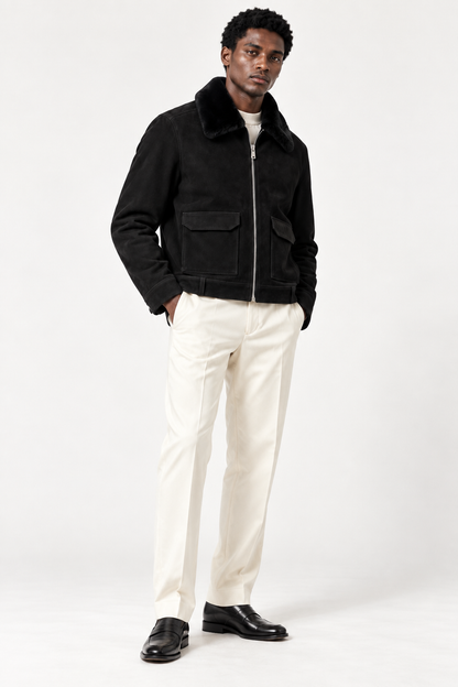 The Beaumont Suede Jacket — Black