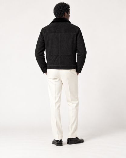 The Beaumont Suede Jacket — Black