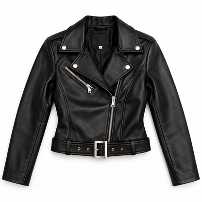 The Élodie Biker Jacket — Black