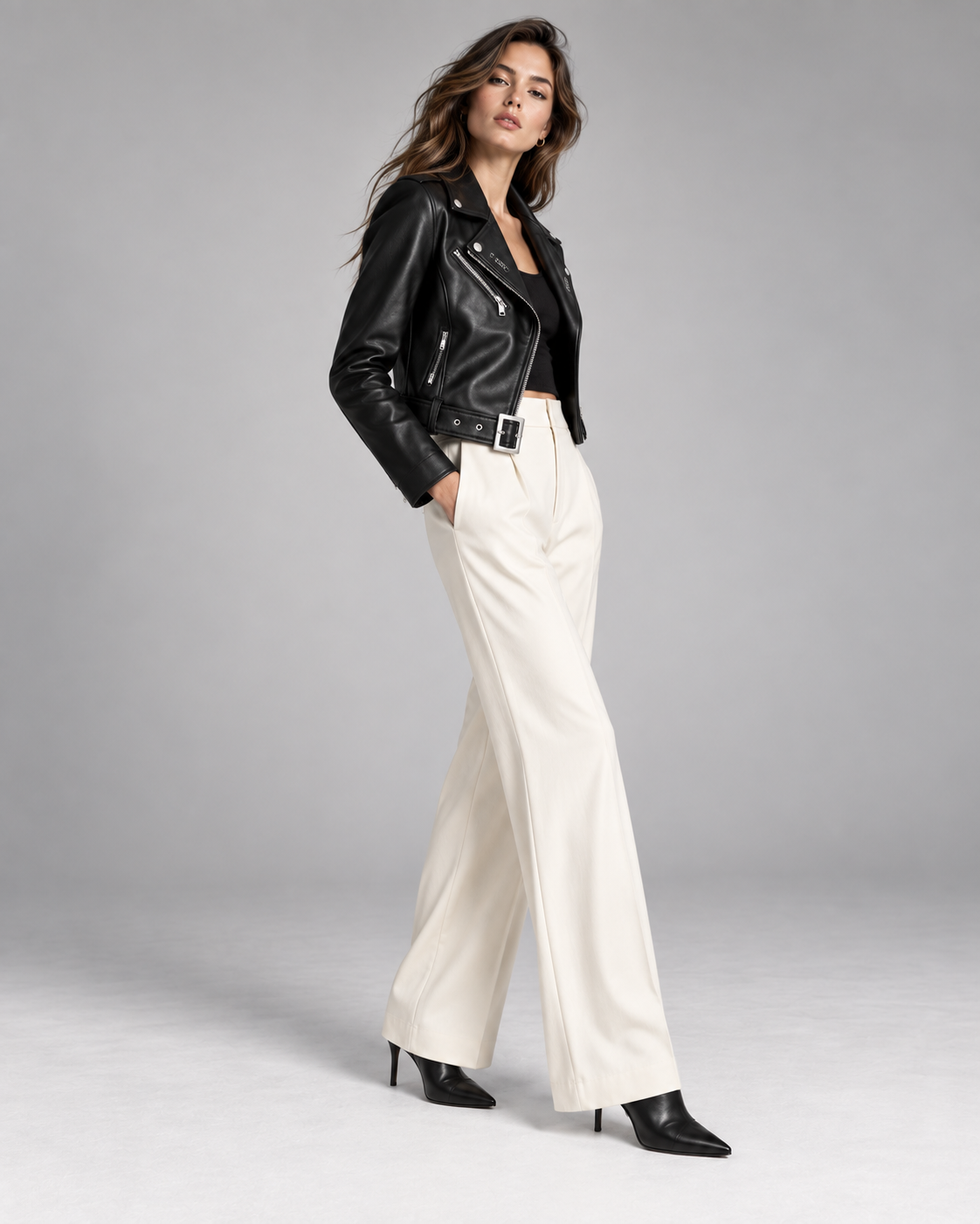The Élodie Biker Jacket — Black