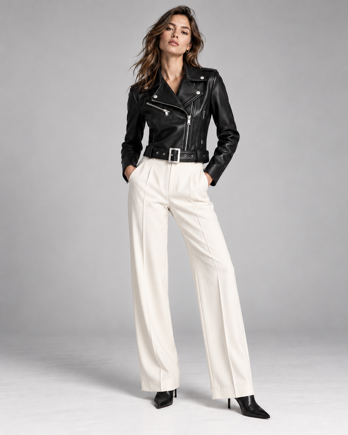 The Élodie Biker Jacket — Black