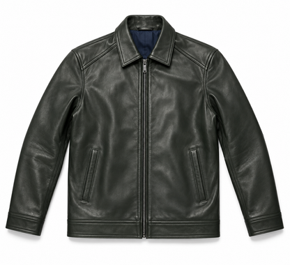 The Legacy Leather Jacket – Forest Green Edition