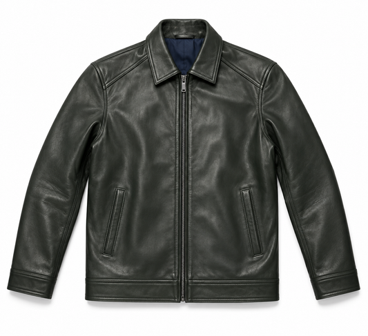 The Legacy Leather Jacket – Forest Green Edition