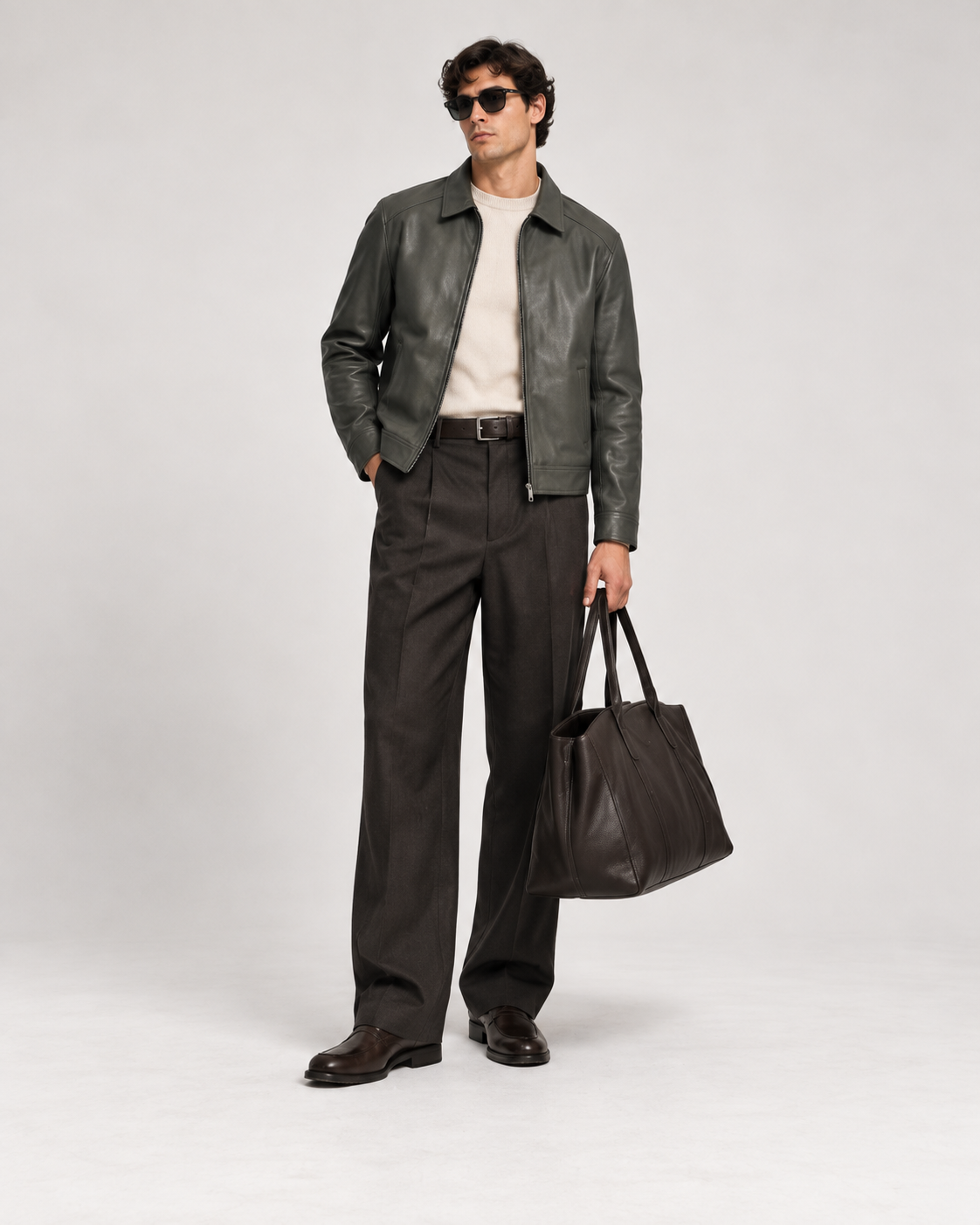 The Legacy Leather Jacket – Forest Green Edition