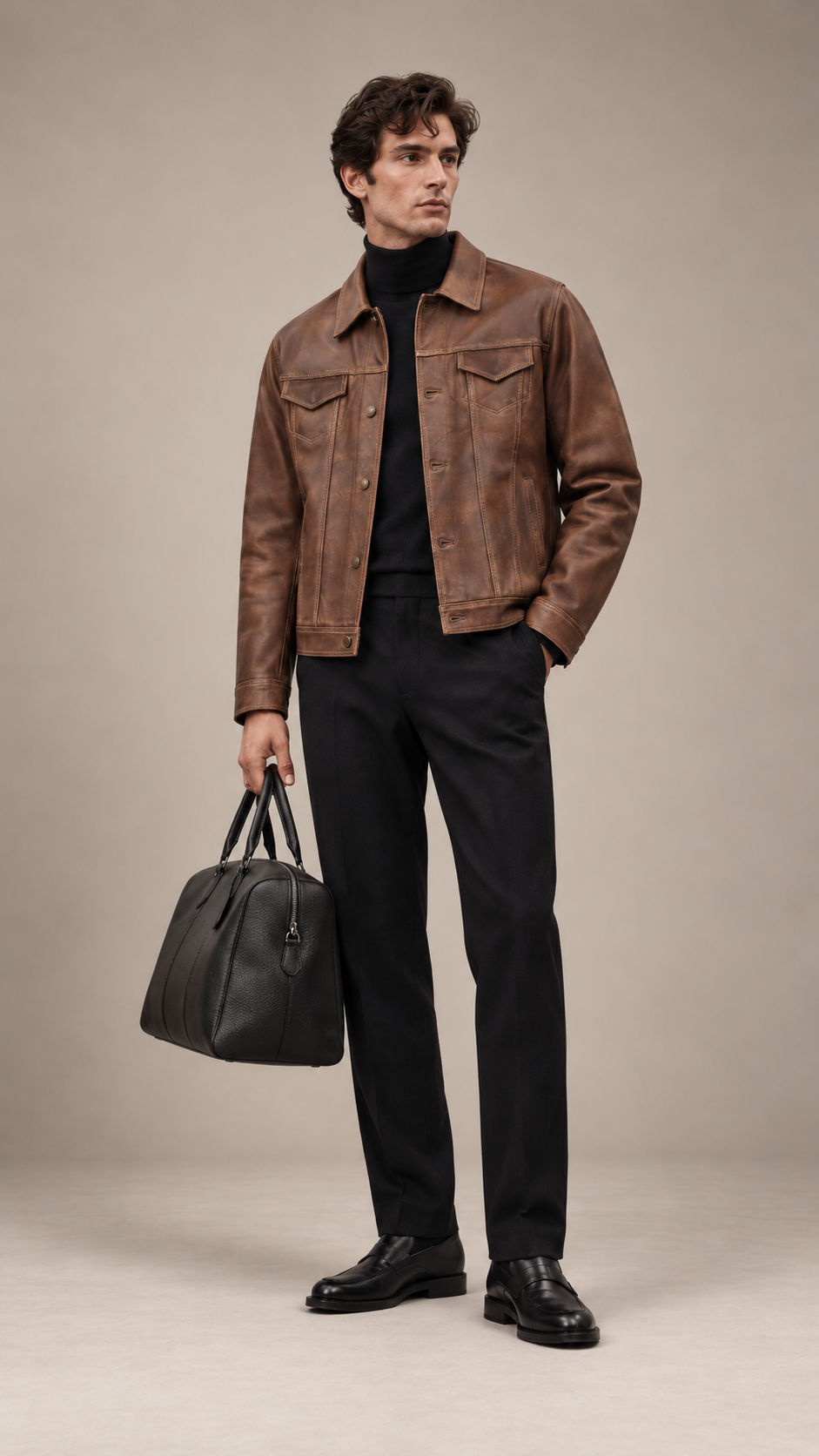 Hybrid Denim Leather Jacket