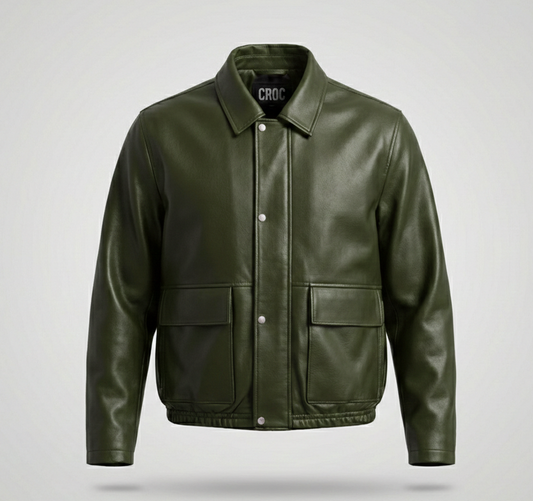 Old Money | Olive Genuine Lamb Leather