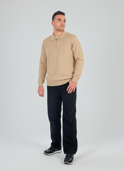 Beige Classic Polo Shirt